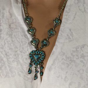 Turquiose  and Silver Necklace